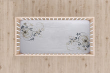 Load image into Gallery viewer, Designer Jersey Fitted Crib Sheet - Gold and Green Floral