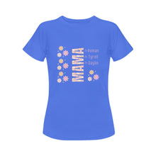 Load image into Gallery viewer, Personalized MAMA T-shirt With Kids Names Retro Floral in Classic Colors 100% Cotton Jersey Knit