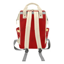 Load image into Gallery viewer, Football African American Baby Boy Red Tan Multi-Function Waterproof Backpack