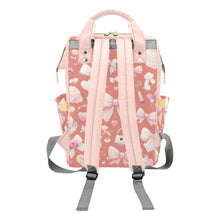 Load image into Gallery viewer, Baby Black Girl in Pink Bow - Coquette Diaper Bag Waterproof Backpack