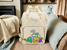 Load image into Gallery viewer, Designer Baby Bag With Cute Cartoon Dinosaurs - Waterproof Multifunction Backpack