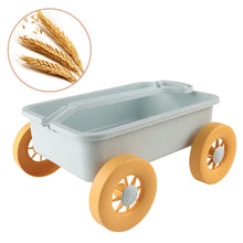 Load image into Gallery viewer, Children&#39;s Wheat Straw Little Boy Beach Pusher Toy Wagon