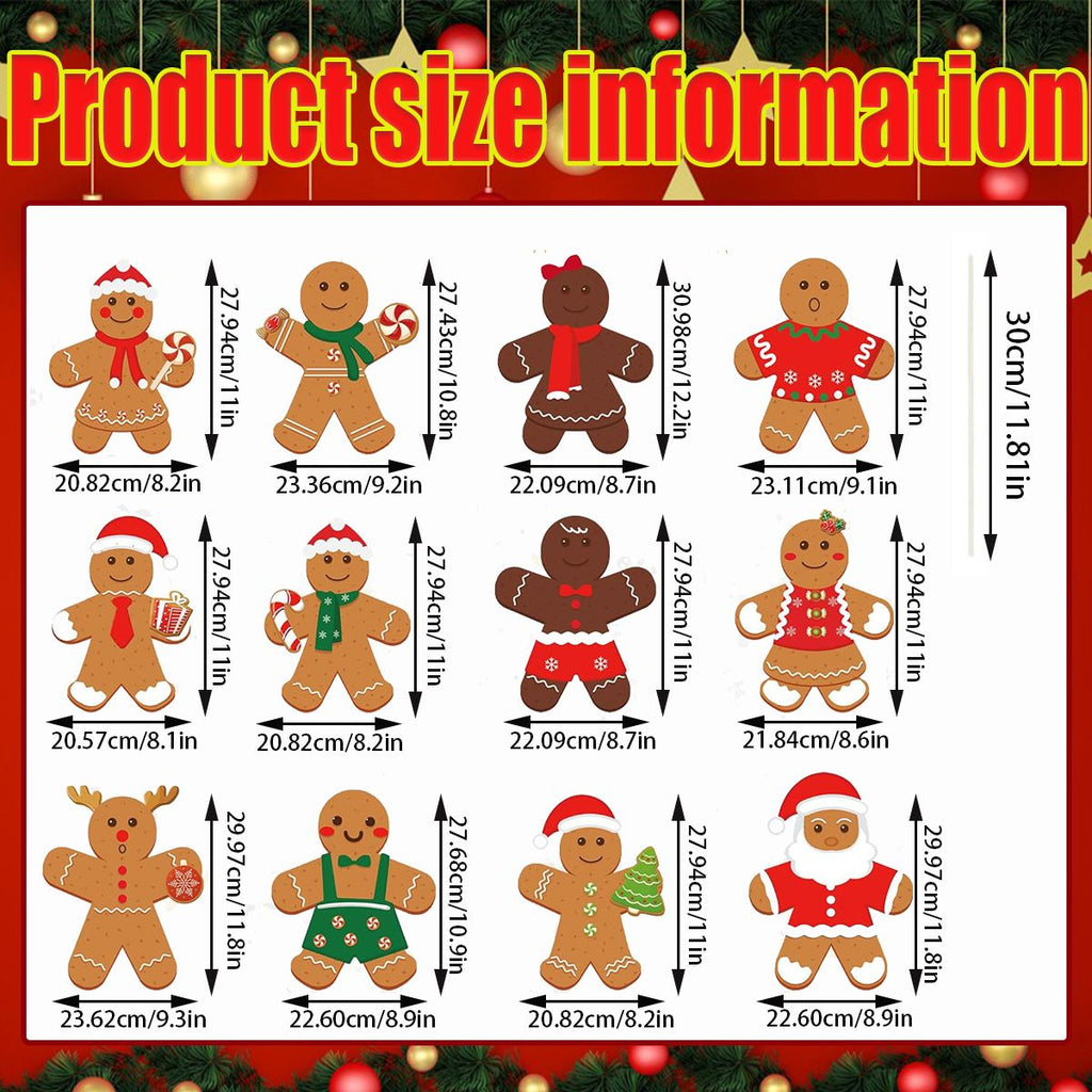 Christmas Gingerbread Yard Sign Xmas Gingerbread Man Shaped Lawn Garden Signboard Christmas Outdoor Yard Signs Decor for Holiday Pathway Patio Garden Party Decoration Supplies