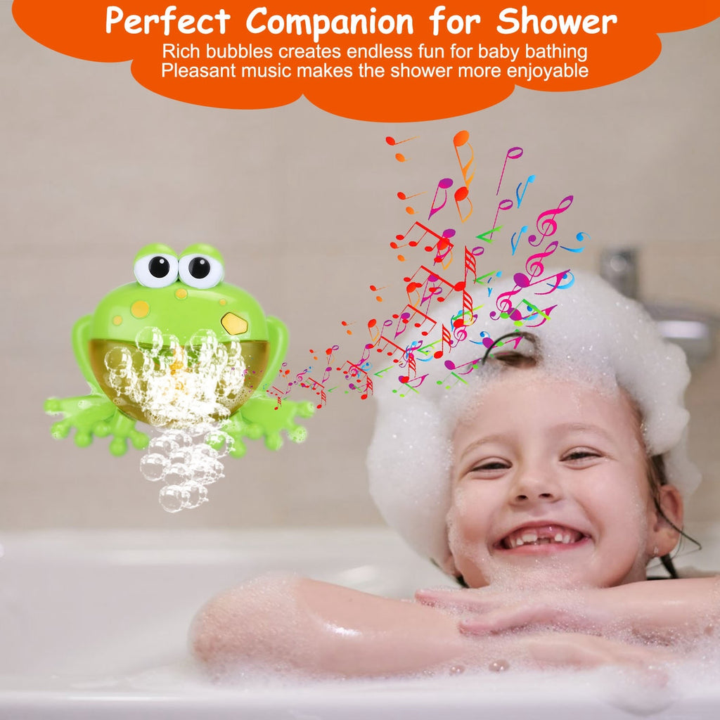 Frog Musical Bubble Bath Maker Baby Bath Toys for Bathtubs Toddler