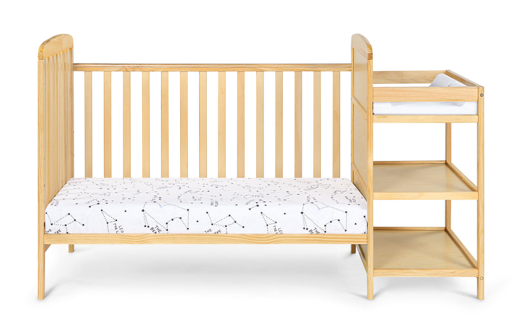 Ramsey Crib and Changer Combo Natural Wood