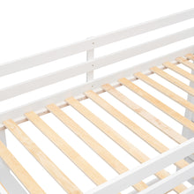 Load image into Gallery viewer, Twin Over Full Bunk Bed with 3-layer Shelves, Drawers and Storage Stairs, White
