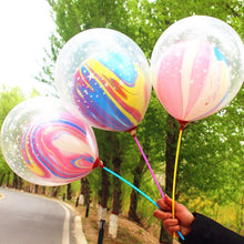 Load image into Gallery viewer, 10Pcs 12 inch Double Layer Agate Balloons Wedding Ballon Happy Birthday Baby Shower Decoration Kids Party Supplies