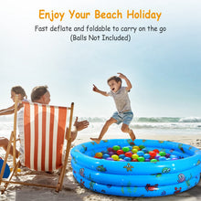 Load image into Gallery viewer, 51x13In Inflatable Swimming Pool Blow Up Family Pool For 3 Kids Foldable Swim Ball Pool