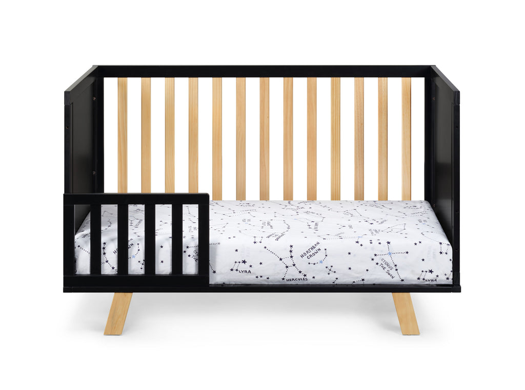 Livia 3-in-1 Convertible Island Crib Black/Natural