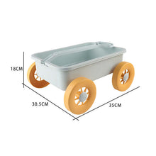 Load image into Gallery viewer, Children&#39;s Wheat Straw Little Boy Beach Pusher Toy Wagon