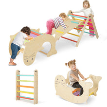 Load image into Gallery viewer, 7-in-1 Indoor Climbing Toys for Toddlers with Reversible Ramp
