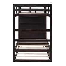 Load image into Gallery viewer, Twin Over Twin Bunk Bed with Trundle and Staircase, Espresso