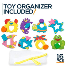 Load image into Gallery viewer, Foam Bath Toys 100% Non Toxic Floating Puzzles Animals Early Learning Bathtub Toy Fun Educational Geometric Shapes for Toddlers Kids Boys Girls
