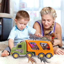 Load image into Gallery viewer, Toy Dinosaur for 2 3 4 Years Old Boys and Girls;  Car Transport Truck with Sound and Light;  6 Pack of 5&#39;&#39; Dinosaur Toys;  Educational Realistic Dinosaur Play Set