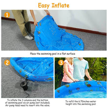 Load image into Gallery viewer, 51x13In Inflatable Swimming Pool Blow Up Family Pool For 3 Kids Foldable Swim Ball Pool