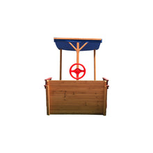 Load image into Gallery viewer, Outsunny Pirate Ship Sandbox with Cover and Rudder