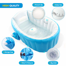 Load image into Gallery viewer, Baby Inflatable Bathtub; Portable Toddler Bathtub Baby Bath Tub Foldable Travel Tub with Air Pump