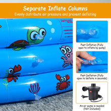 Load image into Gallery viewer, 51x13In Inflatable Swimming Pool Blow Up Family Pool For 3 Kids Foldable Swim Ball Pool