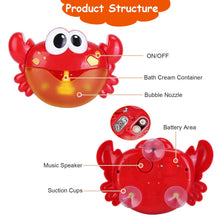 Load image into Gallery viewer, Frog Musical Bubble Bath Maker Baby Bath Toys for Bathtubs Toddler