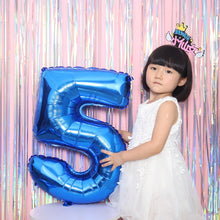 Load image into Gallery viewer, 1PCS 32INCH Party Decoration Blue Number Foil Balloon Discolor Digital Globos Birthday Baby Shower Supplies