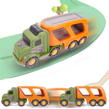 Load image into Gallery viewer, Toy Dinosaur for 2 3 4 Years Old Boys and Girls;  Car Transport Truck with Sound and Light;  6 Pack of 5&#39;&#39; Dinosaur Toys;  Educational Realistic Dinosaur Play Set