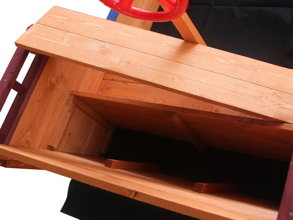 Outsunny Pirate Ship Sandbox with Cover and Rudder