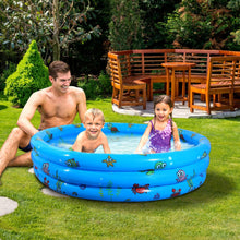 Load image into Gallery viewer, 51x13In Inflatable Swimming Pool Blow Up Family Pool For 3 Kids Foldable Swim Ball Pool