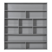 Load image into Gallery viewer, Full over Full Bunk Bed With 2 Drawers and Multi-layer Cabinet, Gray