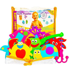 Load image into Gallery viewer, Foam Bath Toys 100% Non Toxic Floating Puzzles Animals Early Learning Bathtub Toy Fun Educational Geometric Shapes for Toddlers Kids Boys Girls