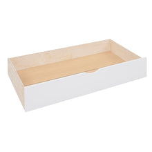 Load image into Gallery viewer, Full Over Twin &amp; Twin Bunk Bed, Wood Triple Bunk Bed with Drawers and Guardrails (White)