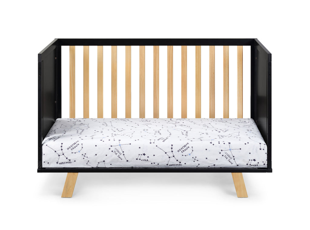 Livia 3-in-1 Convertible Island Crib Black/Natural