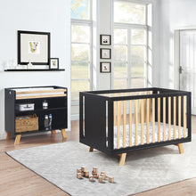 Load image into Gallery viewer, Livia 3-in-1 Convertible Island Crib Black/Natural