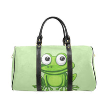 Load image into Gallery viewer, Custom Diaper Tote Bag - Super Cute Cartoon Frog On Soft Green - Diaper Travel Bag
