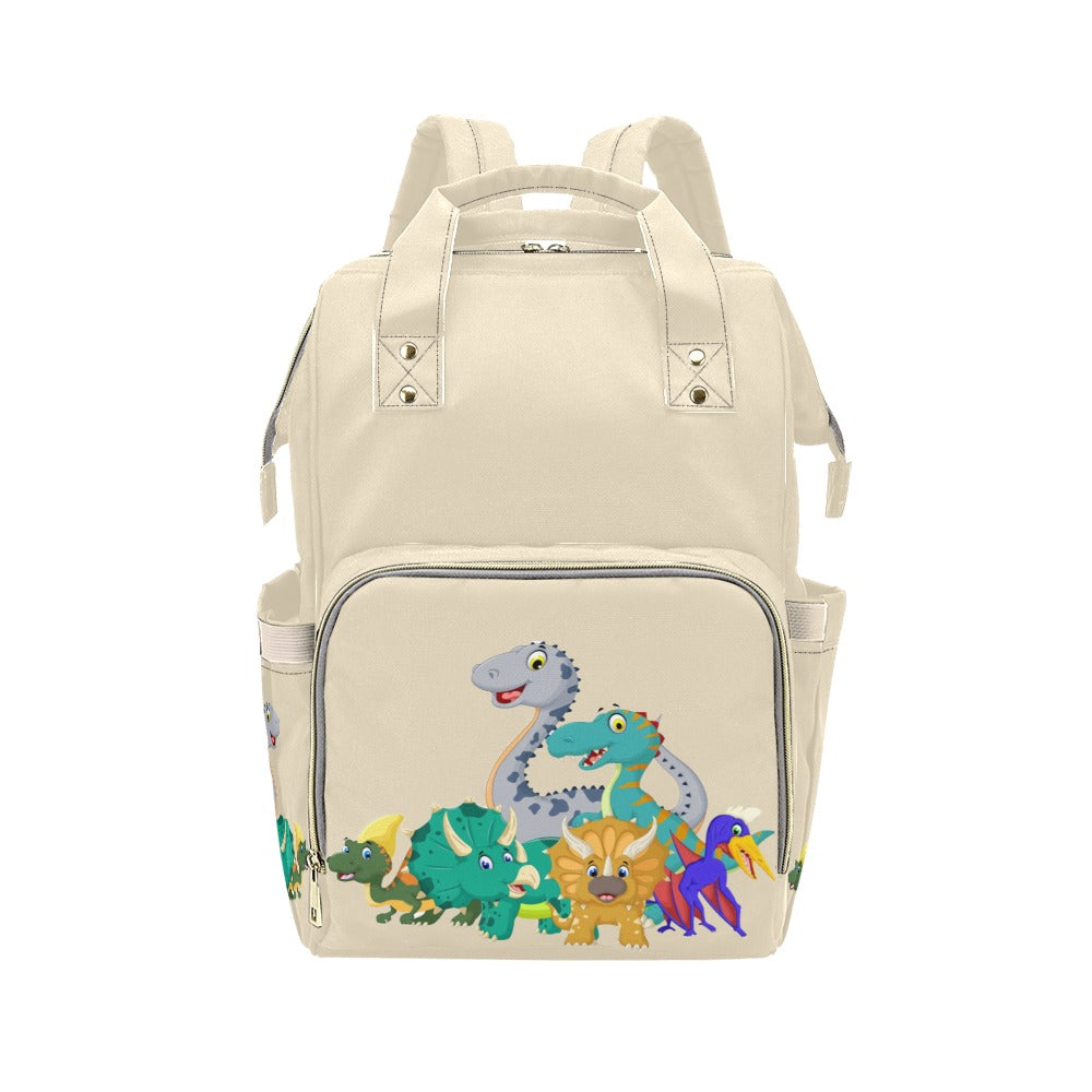 Designer Baby Bag With Cute Cartoon Dinosaurs - Waterproof Multifunction Backpack