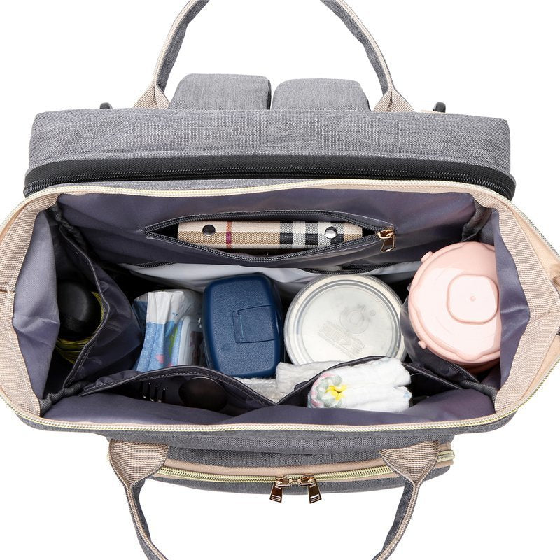 Diaper Bag Backpack With Expandable Play Area Changing Station - Large Capacity