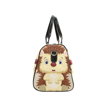 Load image into Gallery viewer, Custom Diaper Tote Bag - Super Cute Cartoon Hedgehog On Tan - Diaper Travel Bag