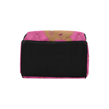 Load image into Gallery viewer, Cute African American Baby Girl With Natural Pigtails And Pink Bows On Hot Pink Tufted Design Multi-Function Backpack