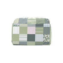Load image into Gallery viewer, Personalized Patchwork Soft Green With Personalized Name Label Multi-Function Backpack