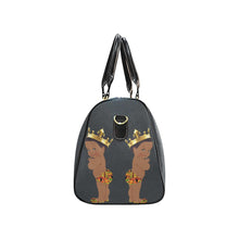 Load image into Gallery viewer, Custom Diaper Tote Bag - Ethnic Super Cute African American Baby Boy King - Slate Gray Travel Baby Bag