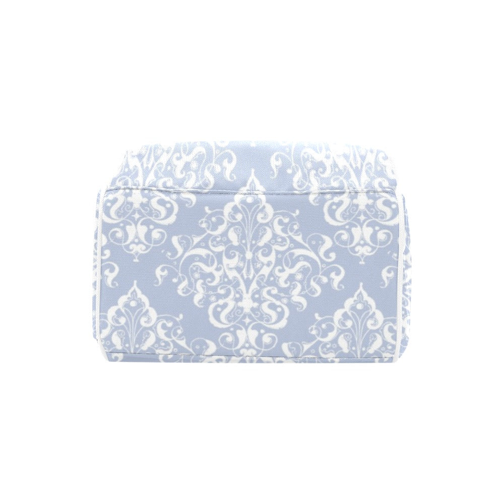 Designer Diaper Bags - Pretty Light Blue Personalized Custom Diaper Bag Backpack