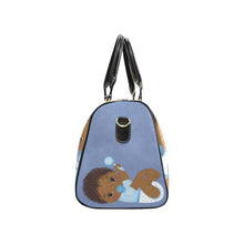 Load image into Gallery viewer, Custom Diaper Tote Bag - Super Cute African American Baby Boy With Stuffed Bunny Diaper Travel Bag