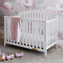 Load image into Gallery viewer, AFG Baby Furniture Kali II 4-in-1 Convertible Crib with Toddler Guardrail; White