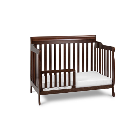 AFG Athena Alice 3 in 1 Convertible Crib with Toddler Rail - Espresso