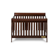 Load image into Gallery viewer, AFG Athena Alice 3 in 1 Convertible Crib with Toddler Rail - Espresso