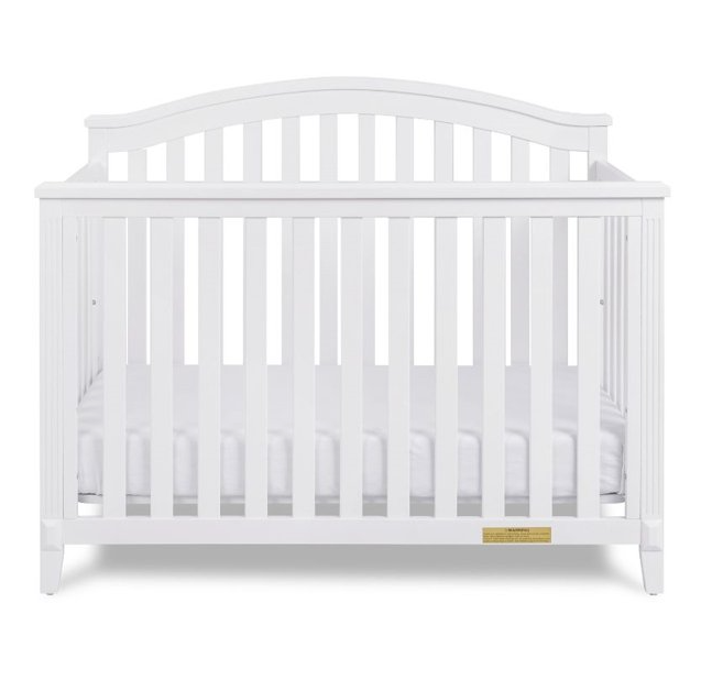 AFG Baby Furniture Kali II 4-in-1 Convertible Crib with Toddler Guardrail; White