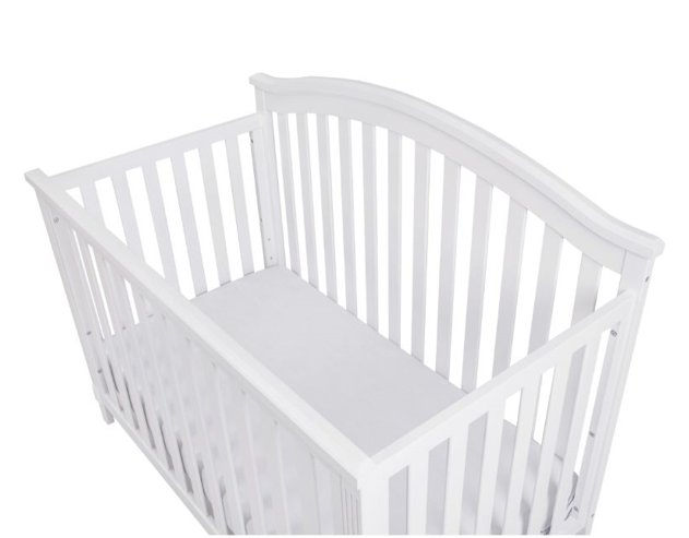 AFG Baby Furniture Kali II 4-in-1 Convertible Crib with Toddler Guardrail; White