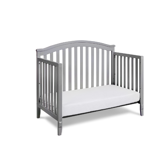AFG Kali II 4-in-1 Convertible Crib with Toddler Guardrail in Gray