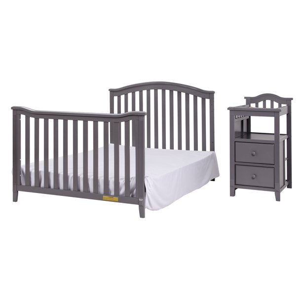 Athena 4566G AFG Kali 4-in-1 Crib with Changer - Grey