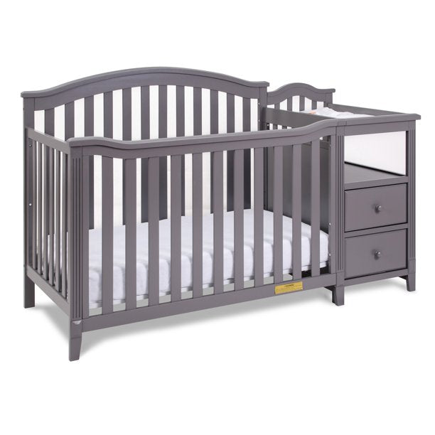 Athena 4566G AFG Kali 4-in-1 Crib with Changer - Grey