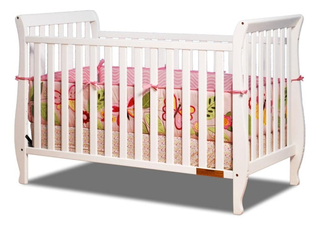 AFG Baby Naomi 4-in-1 Convertible Crib in Classic White Made of Solid Pine